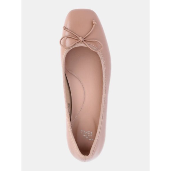 Time and Tru Women's String Bow Block Heel Ballet Shoes  New - Picture 2 of 2